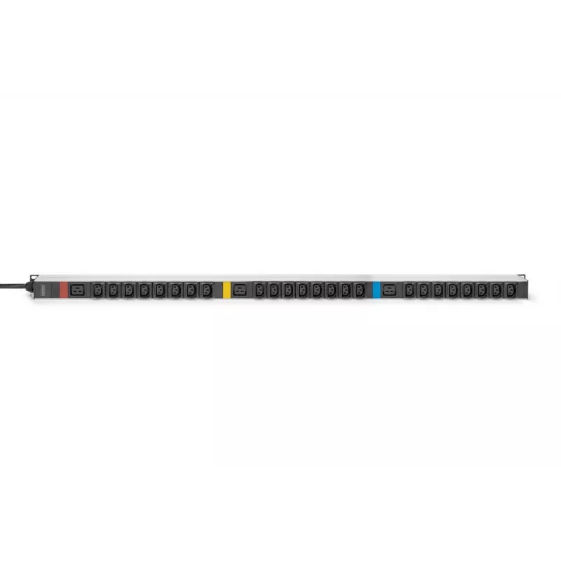 DIGITUS IT BASIC PDU. 3PH. 16A. 24 x C13. 3 x C19 Vertical. Cabo de 3m. Ficha IEC309 3Ph-16A