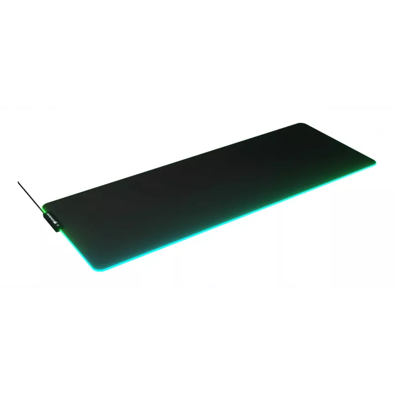 Tapete de rato para gaming COUGAR NEON X, ARGB, 800x300, Preto, Monocromático, Tecido, Borracha, Vários, Base antiderrapante, Tapete de rato para gaming