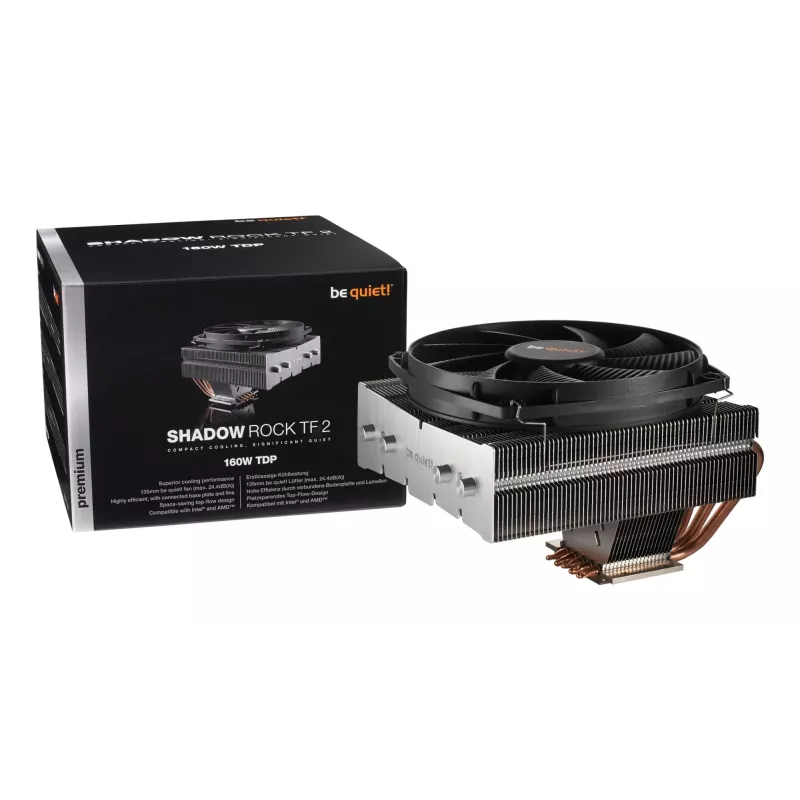 Dissipador de processador be quiet! Shadow Rock TF 2 13,5 cm Preto, Cobre, Prateado