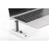 HUB DIGITUS USB 2.0 Type-C com leitor de cartões 3x USB 2.0. 1x SD, 1x MicroSD, caixa de alumínio