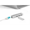 Hub DIGITUS 3 Portas USB 3.0 Type-C com Gigabit Ethernet 3x USB A/F, 1xUSB C/M, 1x RJ45 LAN