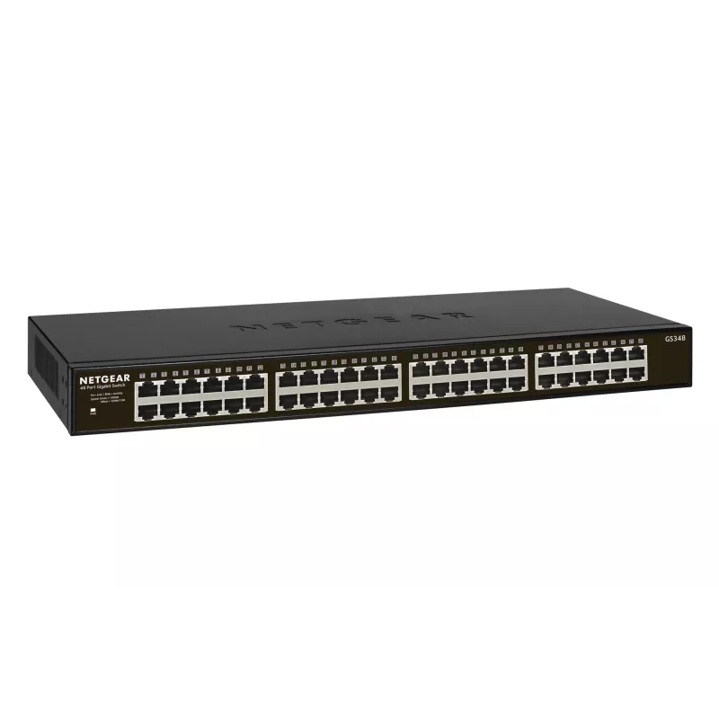 NETGEAR GS348 Não gerido Gigabit Ethernet (10/100/1000) 1U Preto