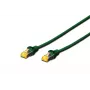 DIGITUS Cabo de rede - CAT6a - S/FTP - Snagless - Cu - 25cm - verde
