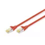 DIGITUS Cabo de rede - CAT6a - S/FTP - Snagless - Cu - 7m - vermelho