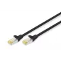 DIGITUS Cabo de rede - CAT6a - S/FTP - Snagless - Cu - 10m - preto