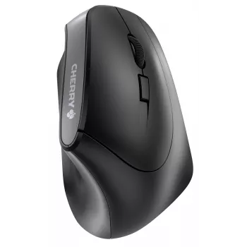 CHERRY MW 4500 rato sem fios de 45 graus, preto, USB, destro, design vertical, ótico, RF Wireless, 1200 DPI, preto