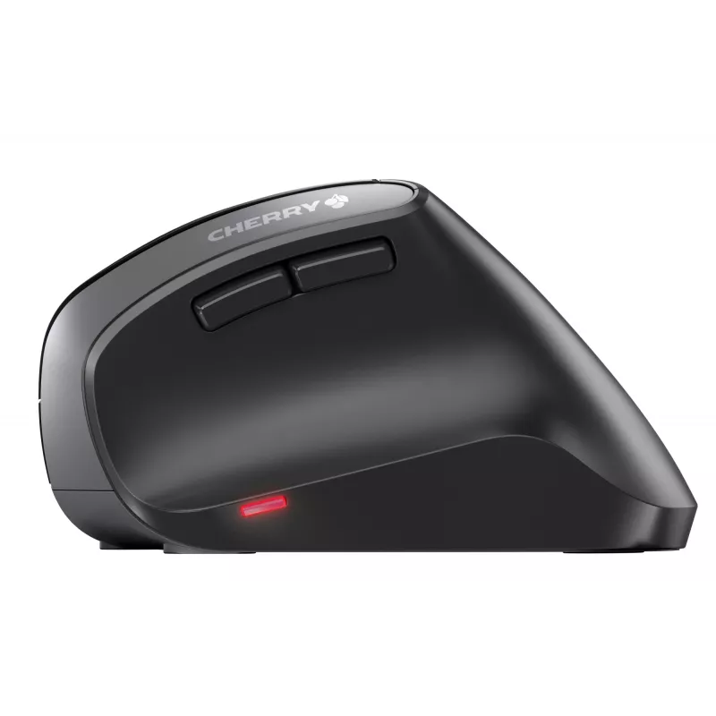 CHERRY MW 4500 rato sem fios de 45 graus, preto, USB, destro, design vertical, ótico, RF Wireless, 1200 DPI, preto