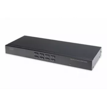 DIGITUS USB-PS/2 Combo-KVM Switch 8 portas com slot para módulo IP