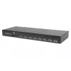 Consola TFT modular DIGITUS de 43,2 cm (17 polegadas) com KVM de 8 portas RAL 9005 preto - Qwertzu alemão