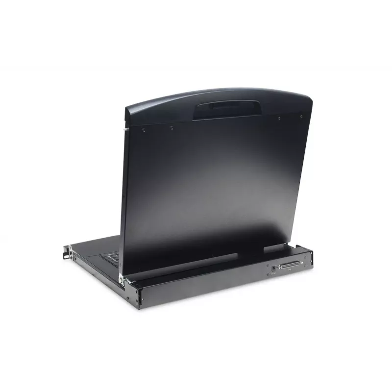 Consola TFT modular DIGITUS de 48,3 cm (19 polegadas) com KVM de 8 portas, RAL 9005 preto - Qwertzu alemão