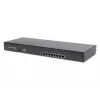Consola TFT modular DIGITUS de 48,3 cm (19 polegadas) com KVM Cat.5 de 8 portas, RAL 9005 preto - Qwertzu alemão