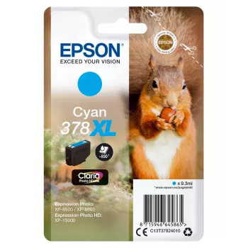 Epson Squirrel embalagem individual ciano 378XL Claria Photo HD tinta