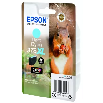 Epson Squirrel embalagem individual ciano claro 378XL Claria Photo HD tinta