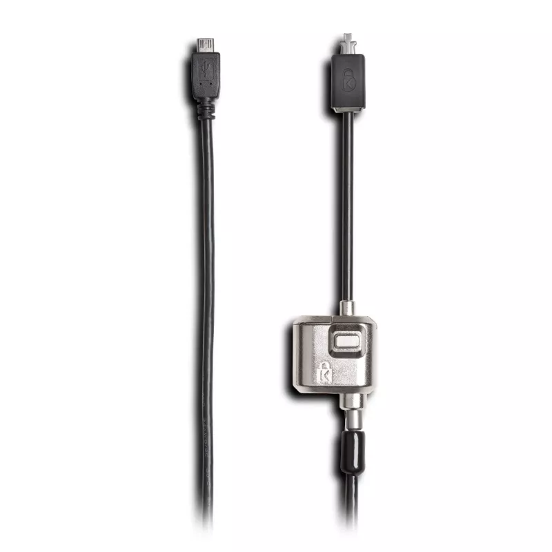 Kensington MiniSaver Mobile Keyed Lock, 1,8 m, Kensington, chave, chave plana, aço carbono, preto