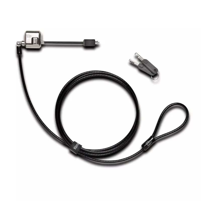 Kensington MiniSaver Mobile Keyed Lock, 1,8 m, Kensington, chave, chave plana, aço carbono, preto