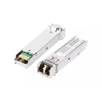 Módulo SFP DIGITUS 1,25 Gbit/s, até 550 m multimodo, conector LC duplex 1000Base-SX, 850 nm