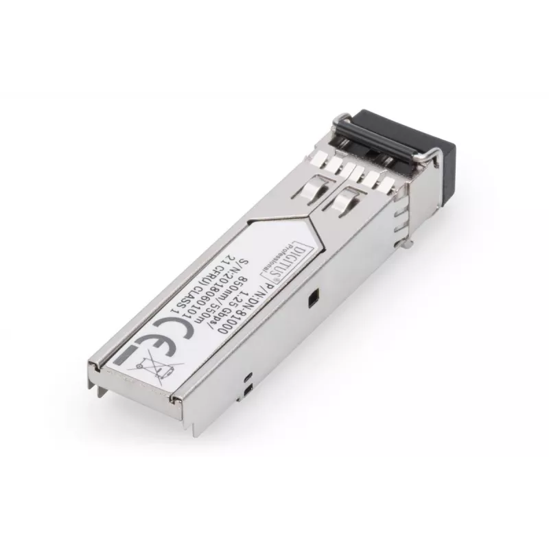 Módulo SFP DIGITUS 1,25 Gbit/s, até 550 m multimodo, conector LC duplex 1000Base-SX, 850 nm