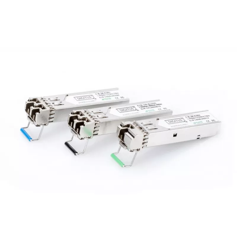 Módulo SFP DIGITUS 1,25 Gbit/s, até 550 m multimodo, conector LC duplex 1000Base-SX, 850 nm