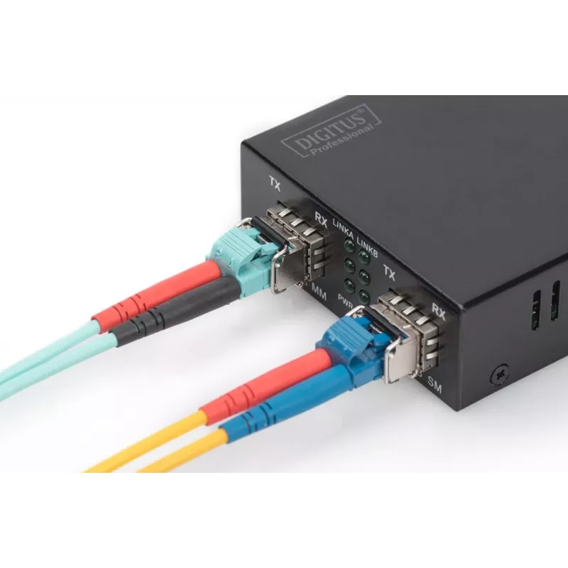 Módulo SFP DIGITUS 1,25 Gbit/s, até 550 m multimodo, conector LC duplex 1000Base-SX, 850 nm