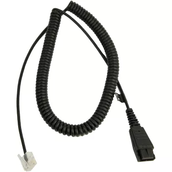 Cabo Jabra LINK Siemens Openstage Connector QD para RJ-45, 0,5 m (em espiral 2 m), preto