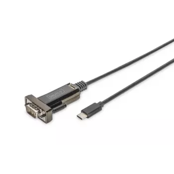 Conversor DIGITUS USB Type-C 2.0 para série, DSUB 9M cabo 1m