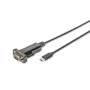 Conversor DIGITUS USB Type-C 2.0 para série, DSUB 9M cabo 1m