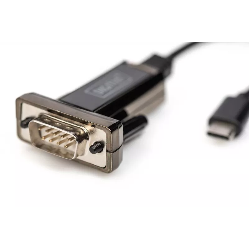 Conversor DIGITUS USB Type-C 2.0 para série, DSUB 9M cabo 1m