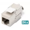 Patch panel modular DIGITUS - blindado com 24x DN-93615 24 portas 1U para rack cinzento RAL 7035