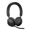 Jabra Evolve2 65 USB-A preto UC carregador estéreo, sem fios, escritório/call center, 20 - 20000 Hz, 176,4 g, headset, preto