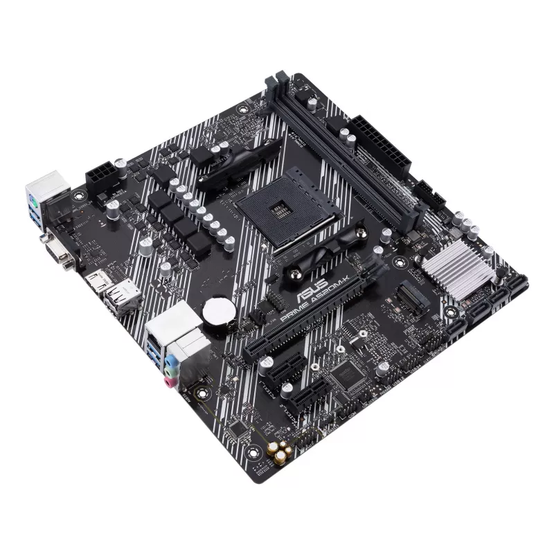 Motherboard ASUS PRIME A520M-K, chipset AMD A520, socket AM4, micro ATX, 2x DDR4, 64 GB, 1x M.2, 4x SATA III, HDMI 2.1