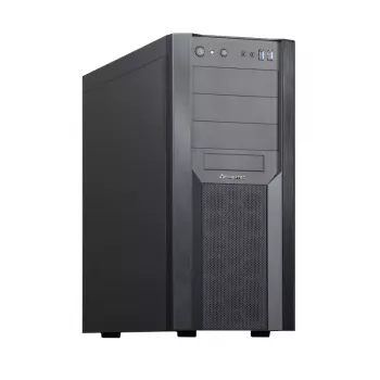 Caixa de PC CHIEFTEC CW-01B-OP torre preta — SPCC, 7×3,5 polegadas baías, 7×2,5 polegadas baías, 3×5,25 polegadas baías, até 410 mm GPU