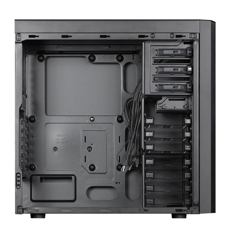 Caixa de PC CHIEFTEC CW-01B-OP torre preta — SPCC, 7×3,5 polegadas baías, 7×2,5 polegadas baías, 3×5,25 polegadas baías, até 410 mm GPU