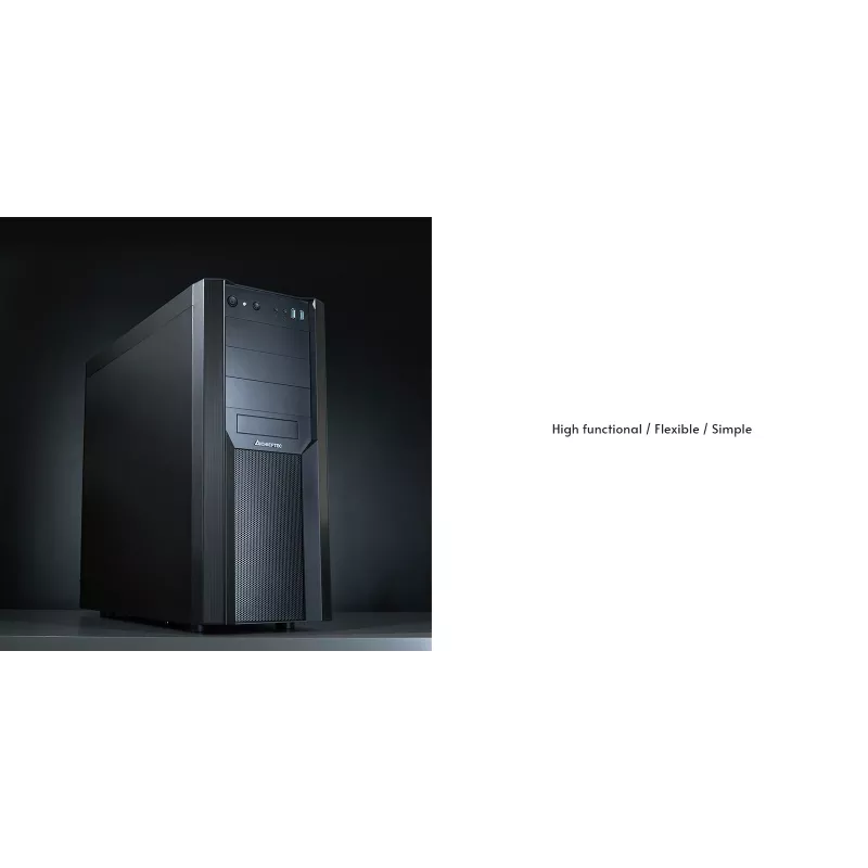 Caixa de PC CHIEFTEC CW-01B-OP torre preta — SPCC, 7×3,5 polegadas baías, 7×2,5 polegadas baías, 3×5,25 polegadas baías, até 410 mm GPU