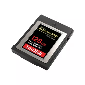 WESTERN DIGITAL SanDisk CF Express Extreme Pro 128 GB, 1700 MB/s leitura, 1200 MB/s escrita