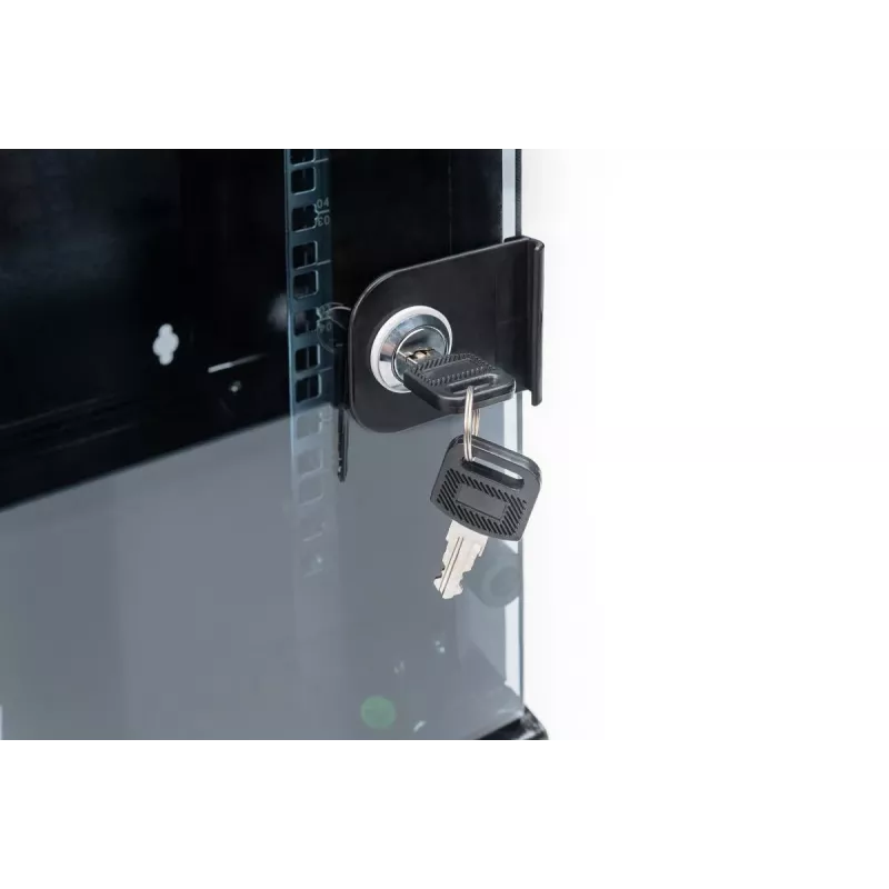 DIGITUS armário de montagem na parede 254 mm (10 polegadas) 6U armário de montagem na parede 330x312x300 mm, cor preta (RAL 9005)