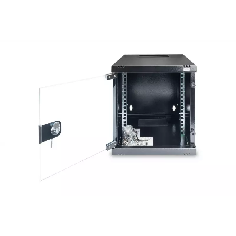 DIGITUS armário de montagem na parede 254 mm (10 polegadas) 6U armário de montagem na parede 330x312x300 mm, cor preta (RAL 9005)