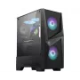 MSI MAG FORGE 100R caixa gaming Mid Tower, ATX/mATX/Mini-ITX, vidro temperado, 2 ventoinhas ARGB de 120 mm, preta
