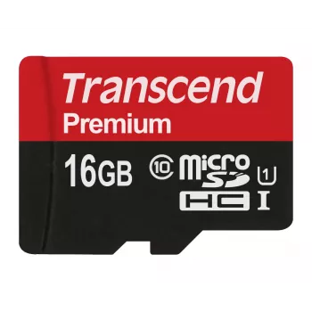 Memória Flash Transcend 16GB MicroSDHC Classe 10 UHS-I TS16GUSDCU1