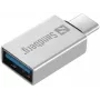 Sandberg Dongle USB-C para USB 3.0, USB 3.2 Gen 1 (3.1 Gen 1) Type-C, USB 3.2 Gen 1 (3.1 Gen 1) Type-A, Prateado, Alumínio, 5 g, 80 mm