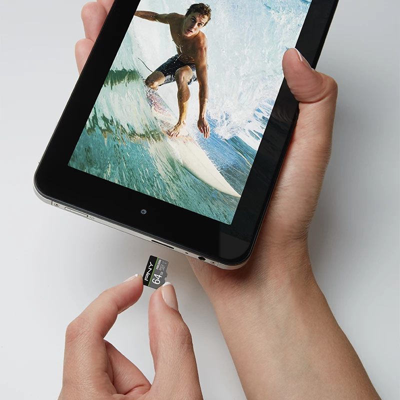 Micro-SD PNY Pro Elite 64 GB Class 10 UHS-I U3 A1 V30 com adaptador SD