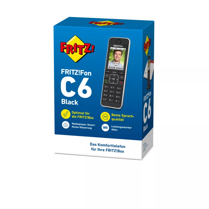 Telefone DECT AVM FRITZ!Fon C6 Preto