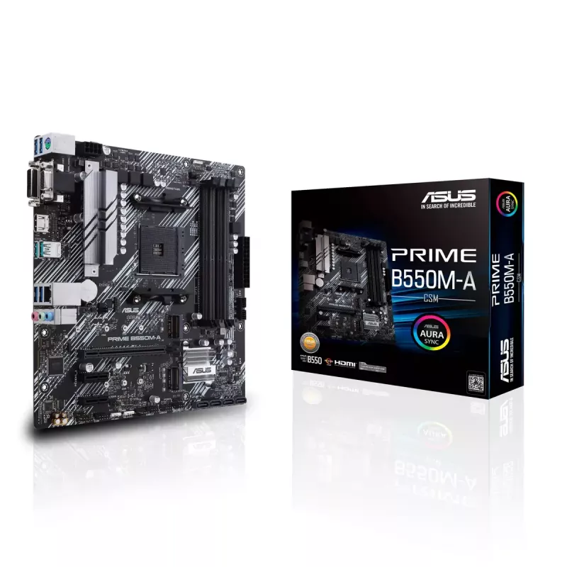 Placa-mãe ASUS Prime B550M-A/CSM AMD B550 Socket AM4 micro ATX