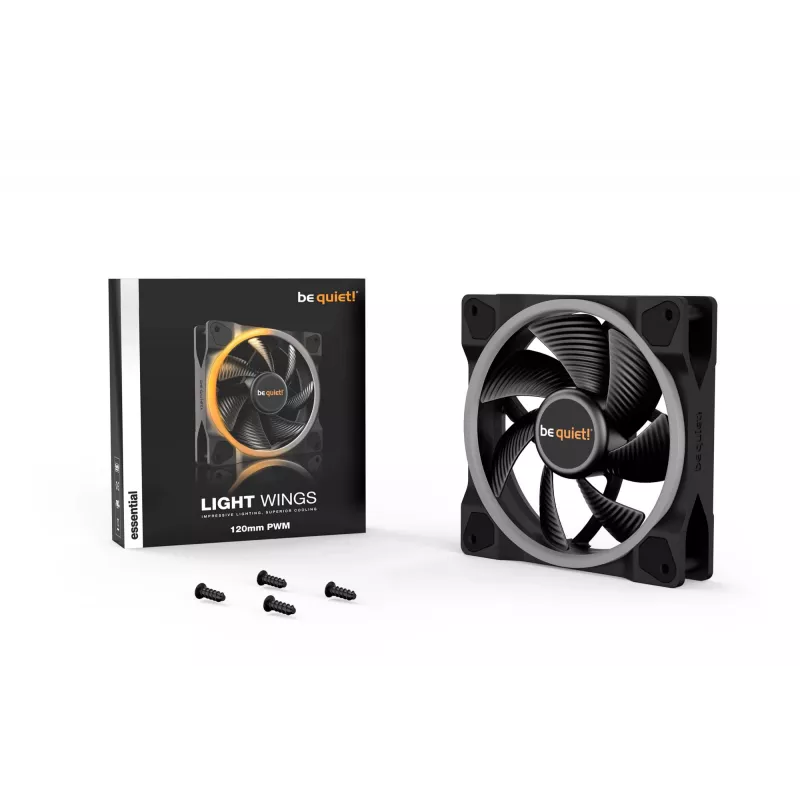 be quiet Light Wings 120mm ARGB PWM ventoinha preto