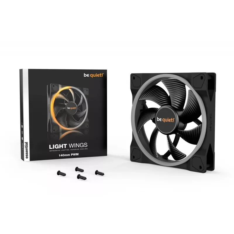 be quiet! Light Wings 140mm ARGB PWM ventoinha preto