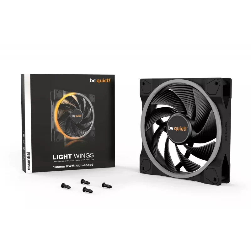 be quiet! Light Wings 140mm ARGB PWM High Speed ventoinha preto