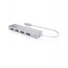 ICY BOX IB-HUB1425-C3 USB 3.2 Gen 1 (3.1 Gen 1) Type-C 5000 Mbit/s prateado