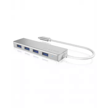 ICY BOX IB-HUB1425-C3 USB 3.2 Gen 1 (3.1 Gen 1) Type-C 5000 Mbit/s prateado