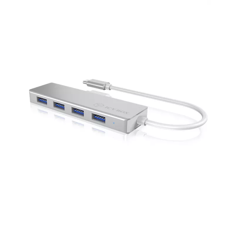 ICY BOX IB-HUB1425-C3 USB 3.2 Gen 1 (3.1 Gen 1) Type-C 5000 Mbit/s prateado