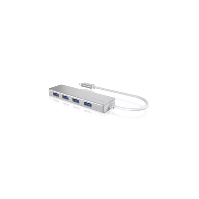 ICY BOX IB-HUB1425-C3 USB 3.2 Gen 1 (3.1 Gen 1) Type-C 5000 Mbit/s prateado