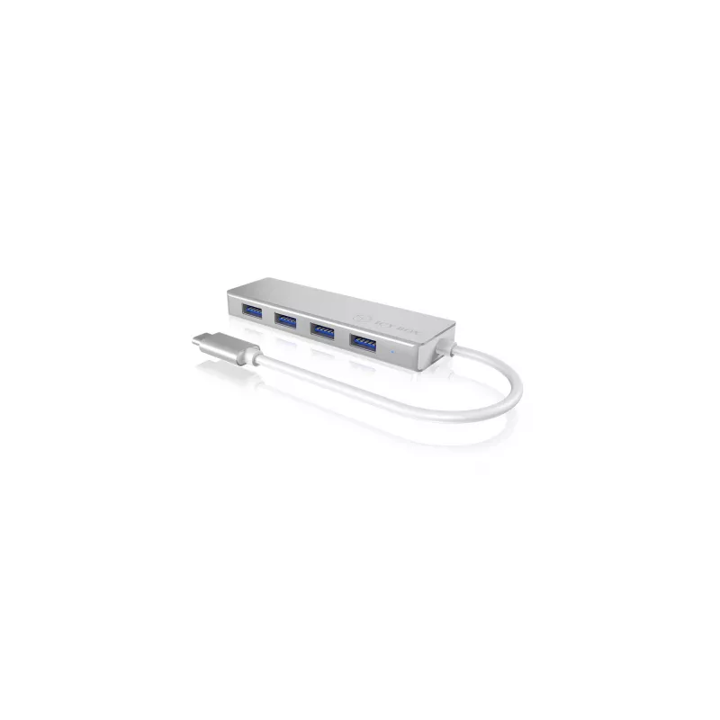 ICY BOX IB-HUB1425-C3 USB 3.2 Gen 1 (3.1 Gen 1) Type-C 5000 Mbit/s prateado
